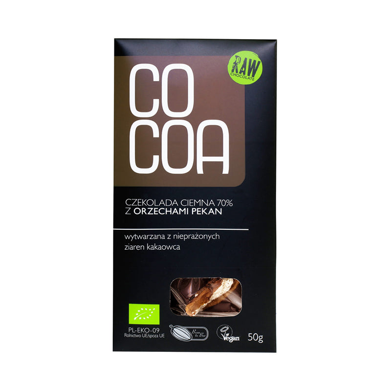 Cocoa Dark Chocolate 70% W/ Pecans Eko 50g