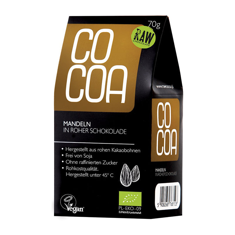 Cocoa Almonds in Raw Chocolate Eko 70g