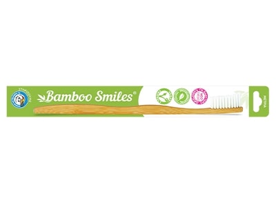 Bamboo Smiles Zahnbürste Erwachsene Medium Weiß