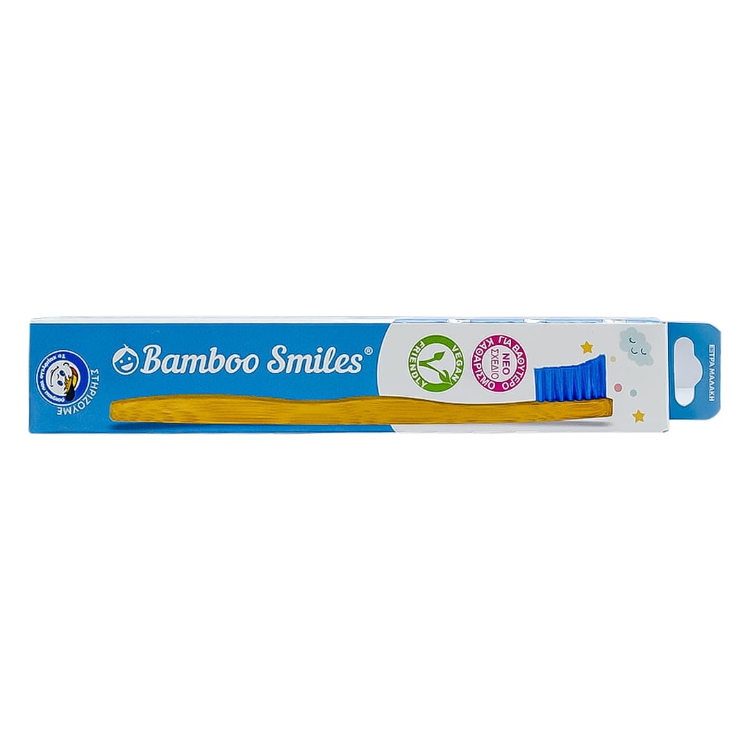 Bamboo Smiles Toothbrush Kids Ultra Soft Blue