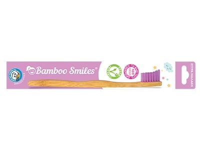 Bamboo Smiles Zahnbürste Kinder Ultra Soft Lila